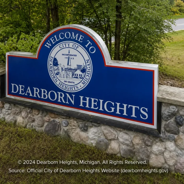 Welcome to Dearborn Heights city limits sign