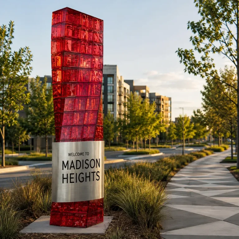 Welcome to Madison Heights city limits sign