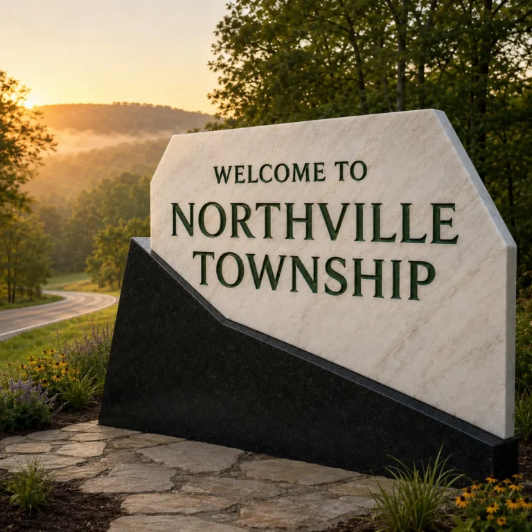 Welcome to Northville Twp city limits sign