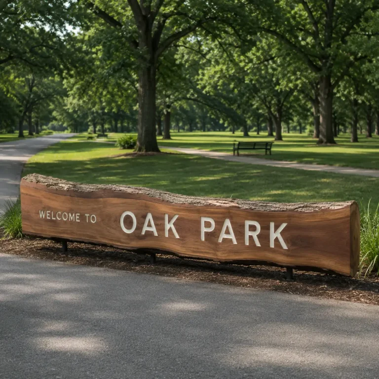 Welcome to Oak Park city limits sign