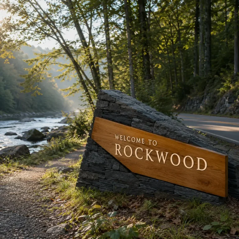 Welcome to Rockwood city limits sign