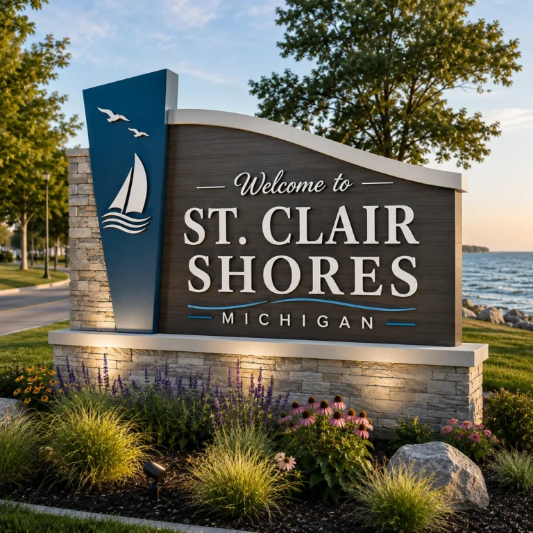 Welcome to St. Clair Shores city limits sign