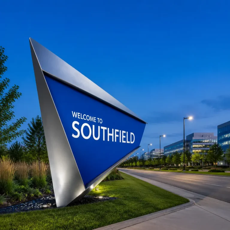 Welcome to Southfield city limits sign